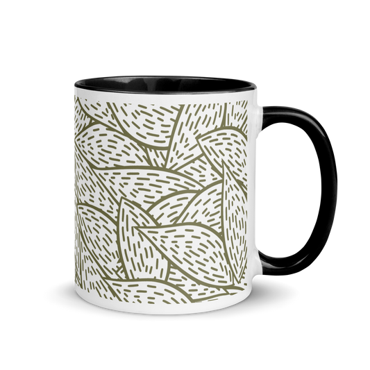 Colorful Fall Leaves | Seamless Patterns | White Ceramic Mug with Color Inside - #6