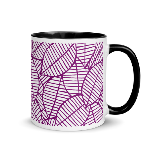 Colorful Fall Leaves | Seamless Patterns | White Ceramic Mug with Color Inside - #7