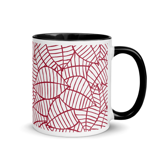 Colorful Fall Leaves | Seamless Patterns | White Ceramic Mug with Color Inside - #8