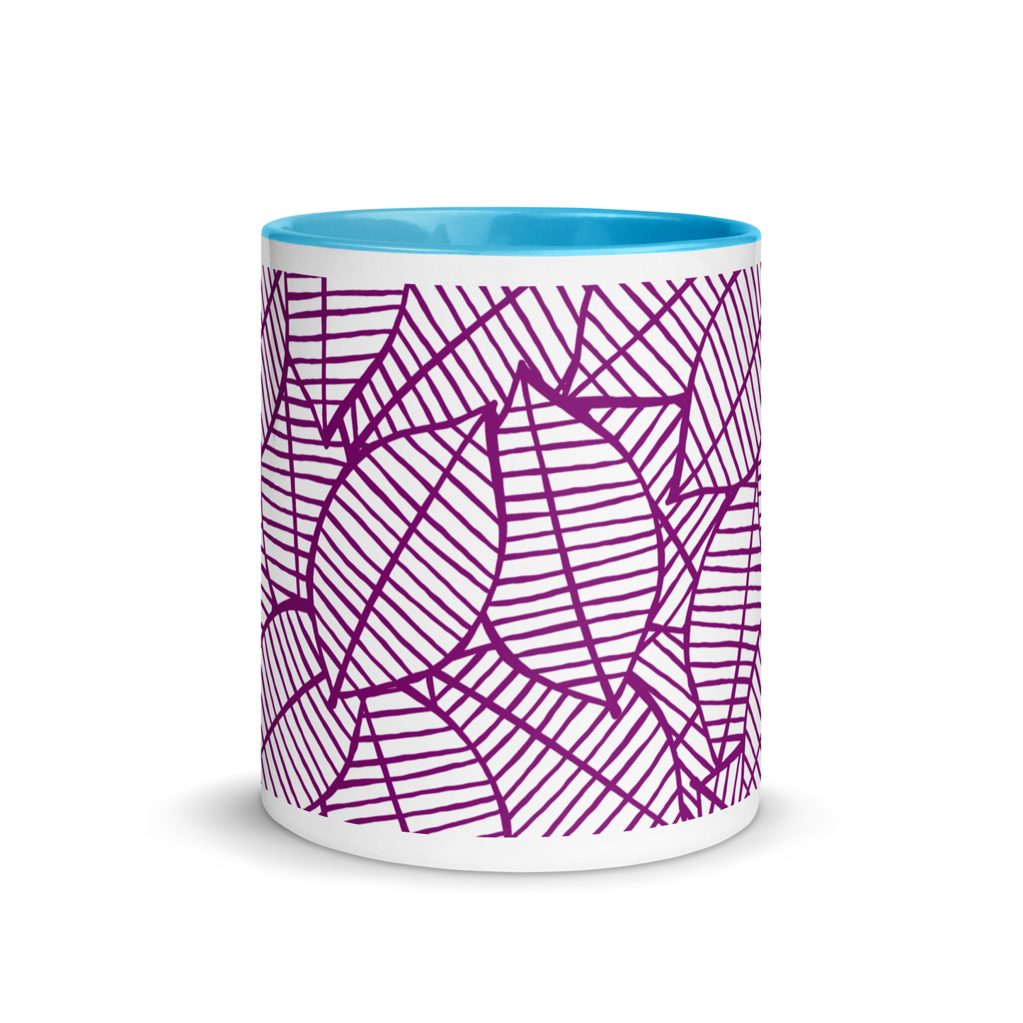 Colorful Fall Leaves | Seamless Patterns | White Ceramic Mug with Color Inside - #7