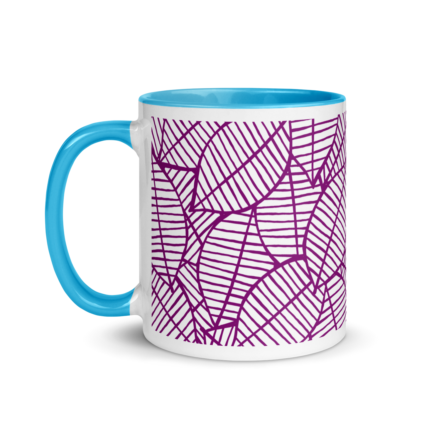 Colorful Fall Leaves | Seamless Patterns | White Ceramic Mug with Color Inside - #7