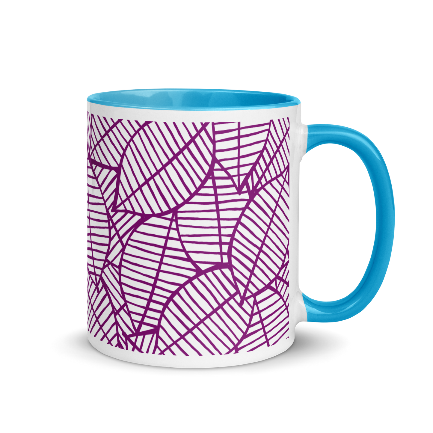 Colorful Fall Leaves | Seamless Patterns | White Ceramic Mug with Color Inside - #7