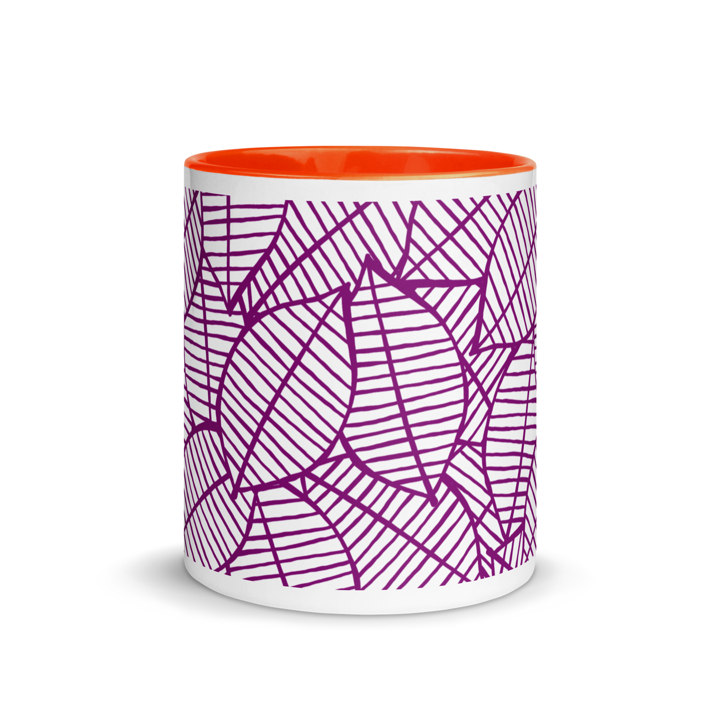 Colorful Fall Leaves | Seamless Patterns | White Ceramic Mug with Color Inside - #7