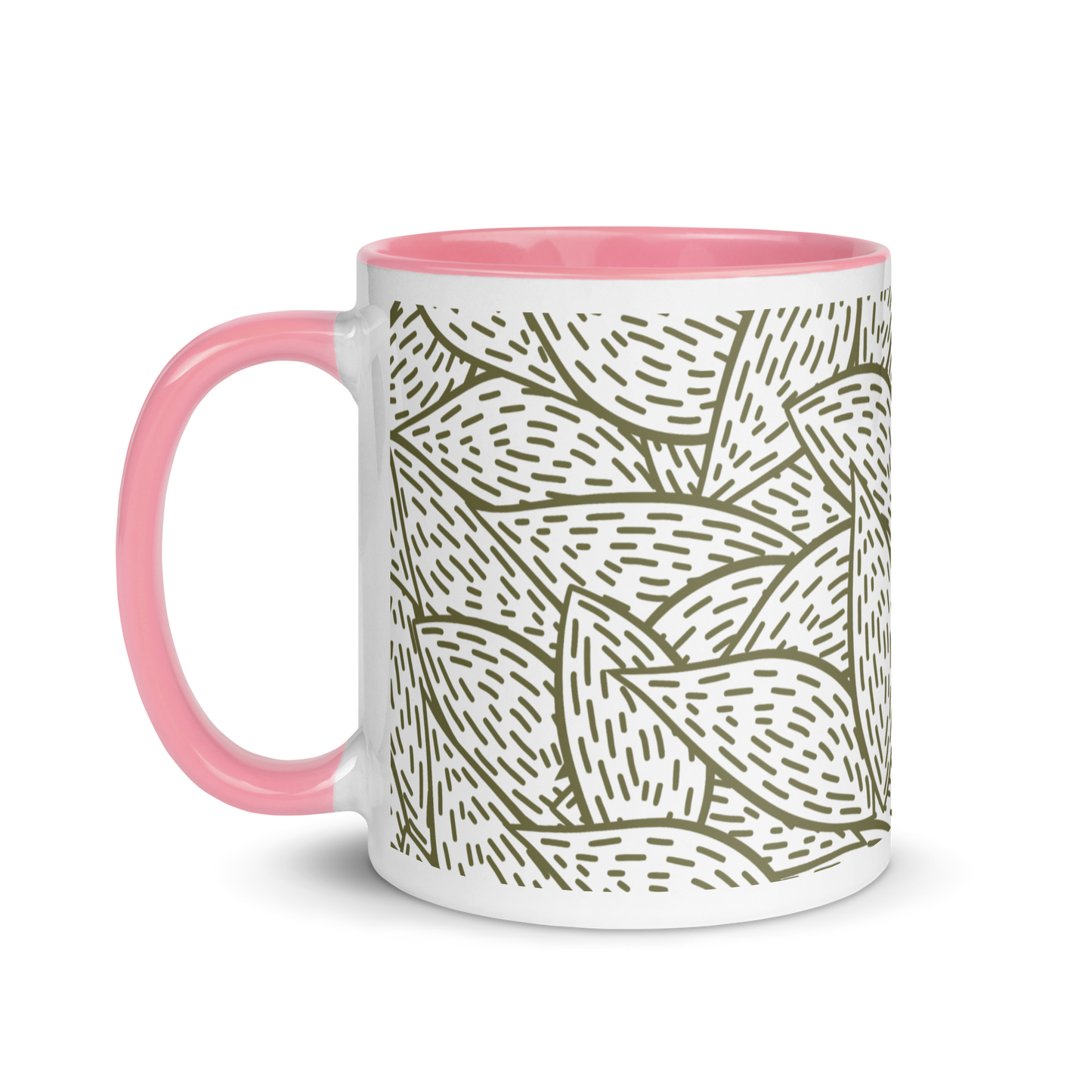 Colorful Fall Leaves | Seamless Patterns | White Ceramic Mug with Color Inside - #6
