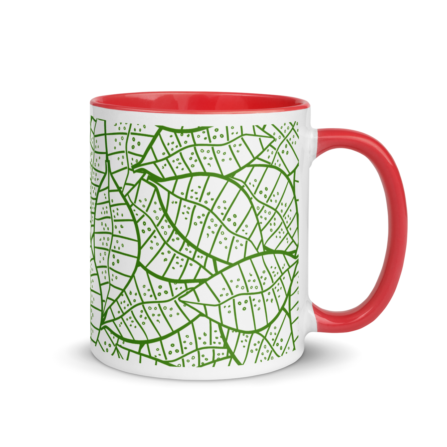 Colorful Fall Leaves | Seamless Patterns | White Ceramic Mug with Color Inside - #4
