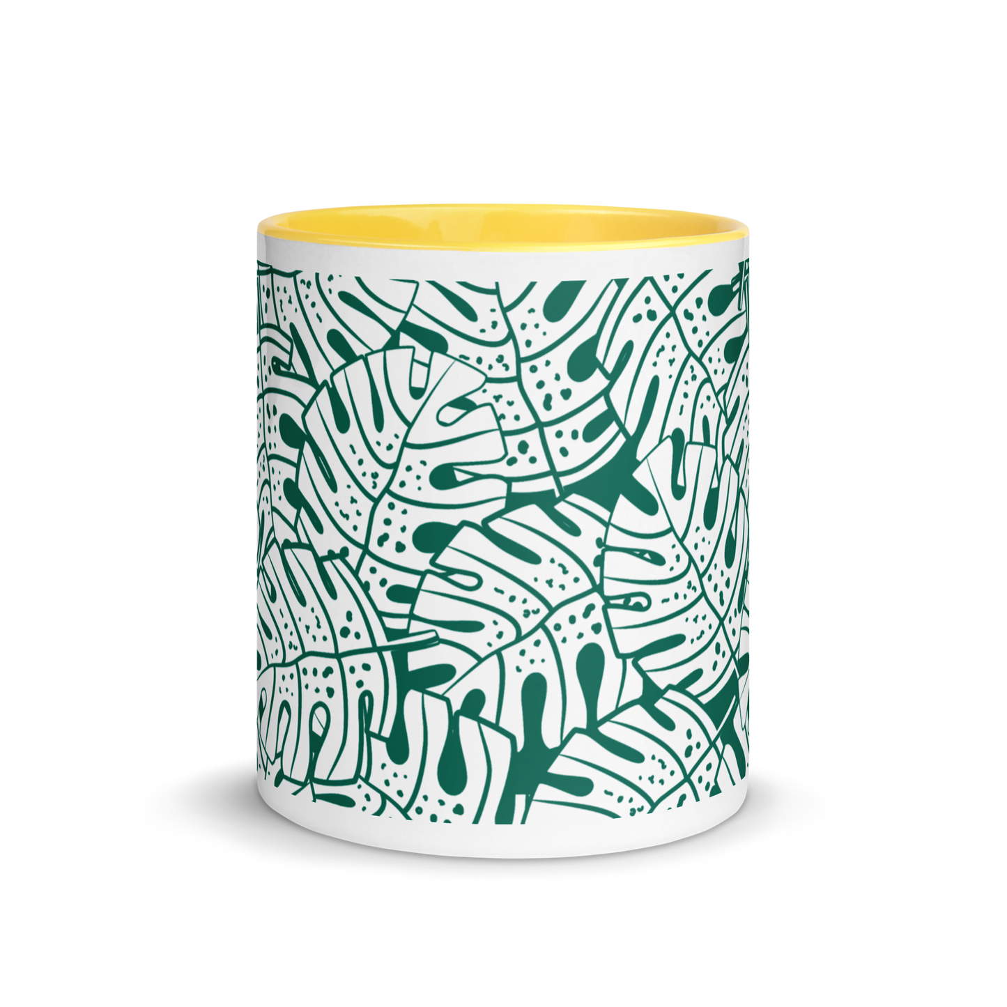 Colorful Fall Leaves | Seamless Patterns | White Ceramic Mug with Color Inside - #9