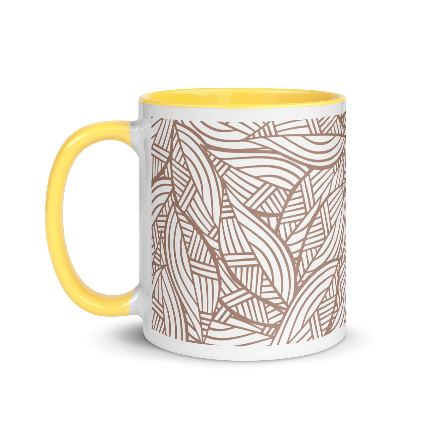 Colorful Fall Leaves | Seamless Patterns | White Ceramic Mug with Color Inside - #3