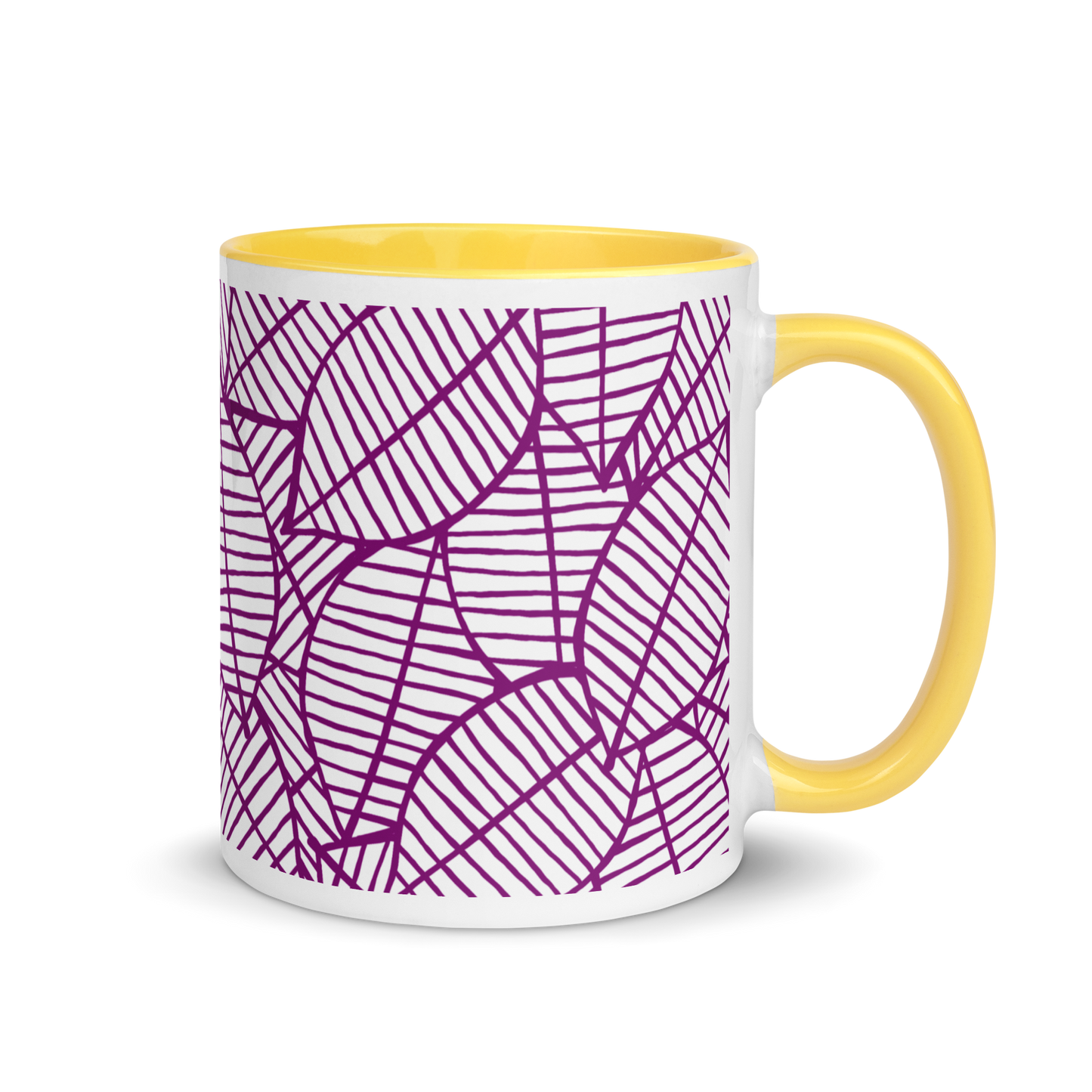 Colorful Fall Leaves | Seamless Patterns | White Ceramic Mug with Color Inside - #7