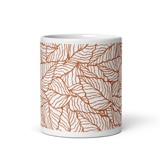 Colorful Fall Leaves | Seamless Patterns | White Glossy Mug - #1