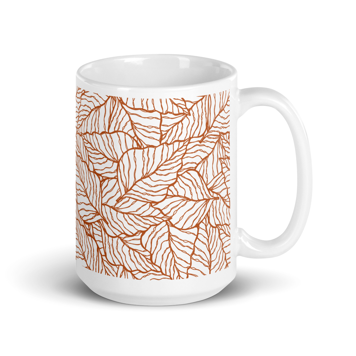 Colorful Fall Leaves | Seamless Patterns | White Glossy Mug - #1