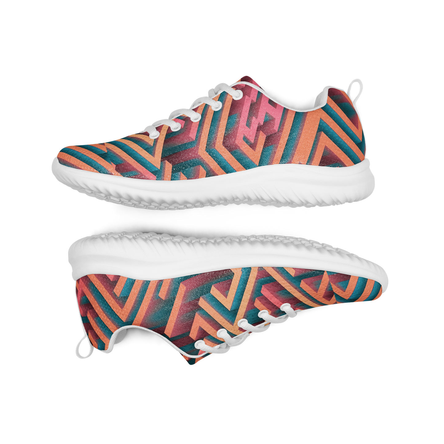 3D Maze Illusion | 3D Patterns | Women's Athletic Shoes - #1