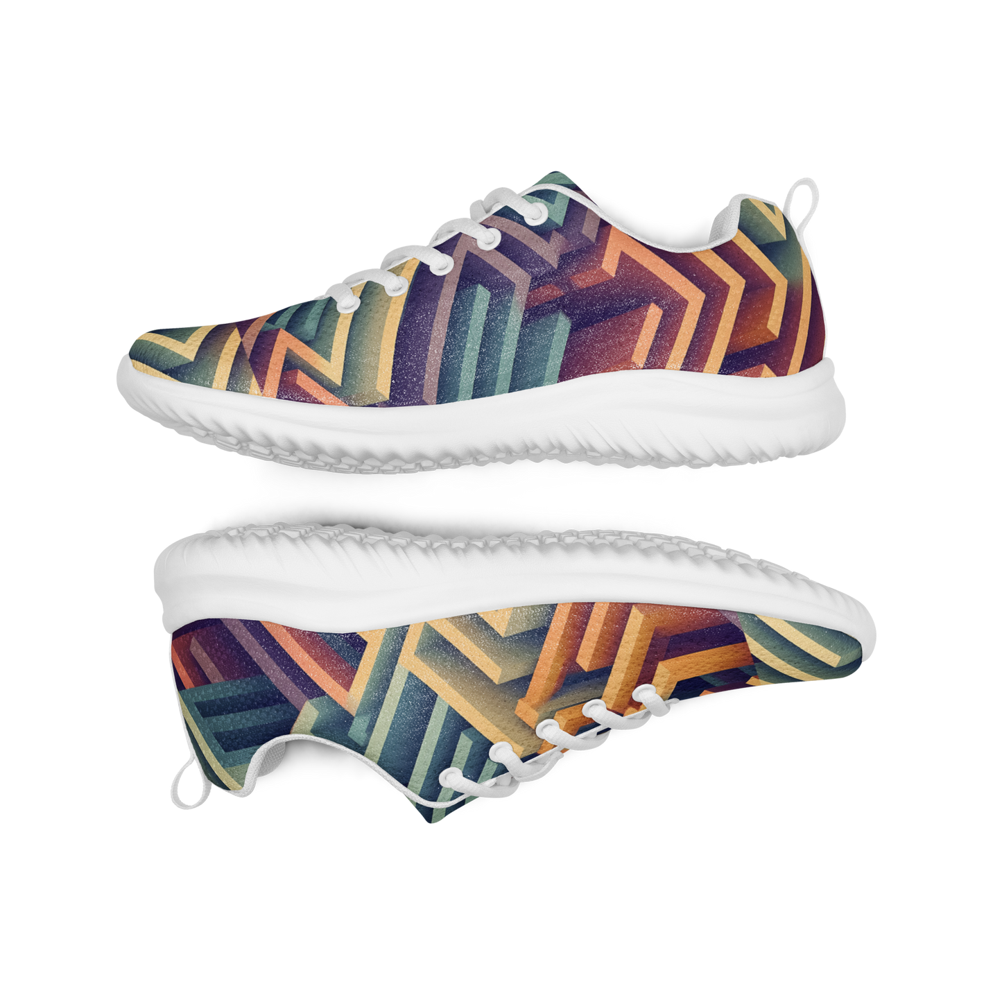 3D Maze Illusion | 3D Patterns | Women's Athletic Shoes - #3