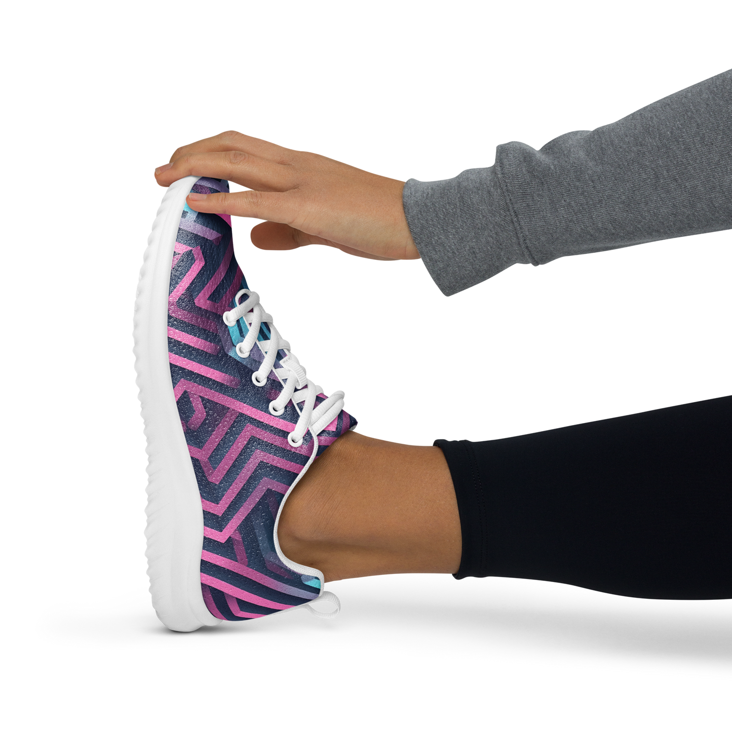 3D Maze Illusion | 3D Patterns | Women's Athletic Shoes - #4