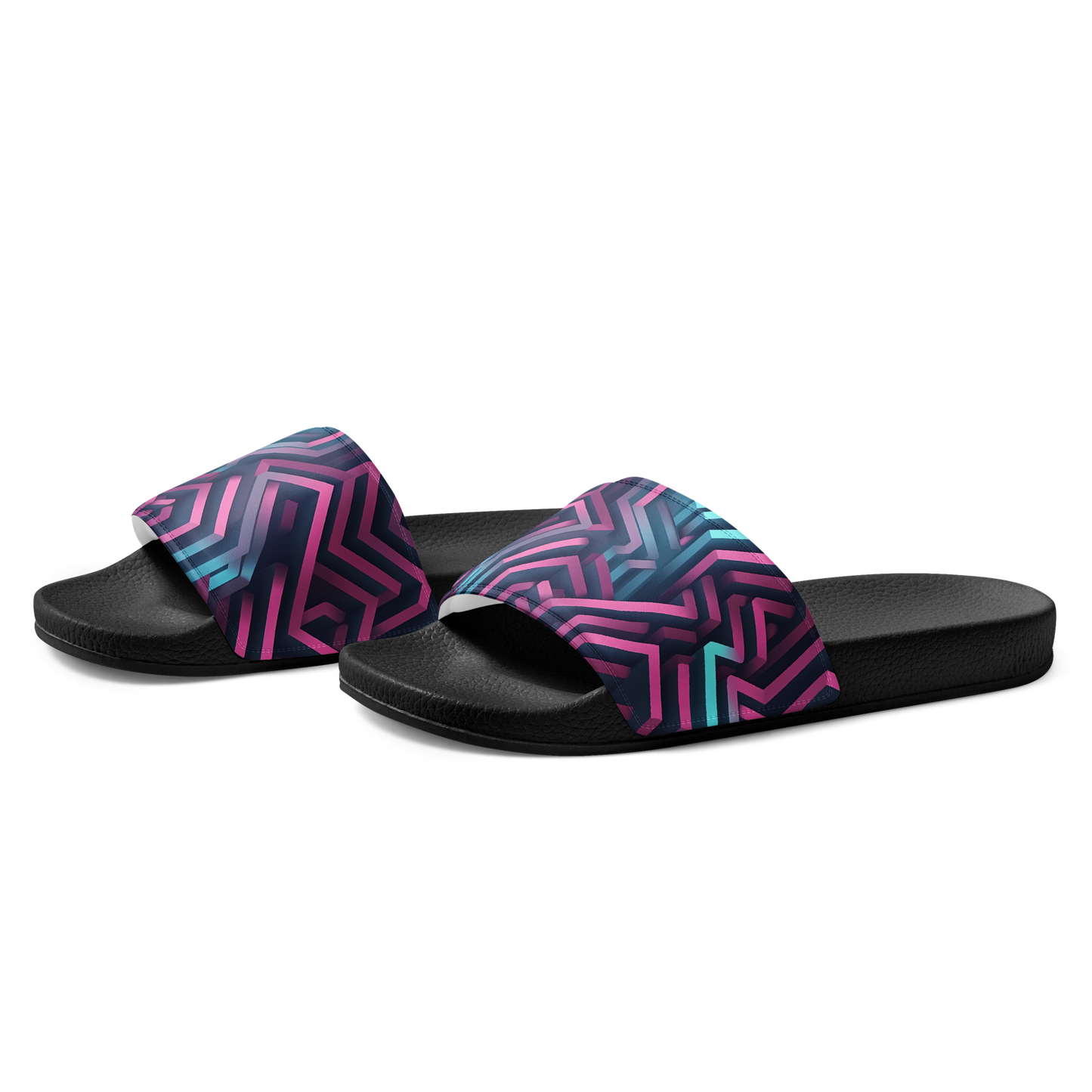 3D Maze Illusion | 3D Patterns | Women's Slides - #4