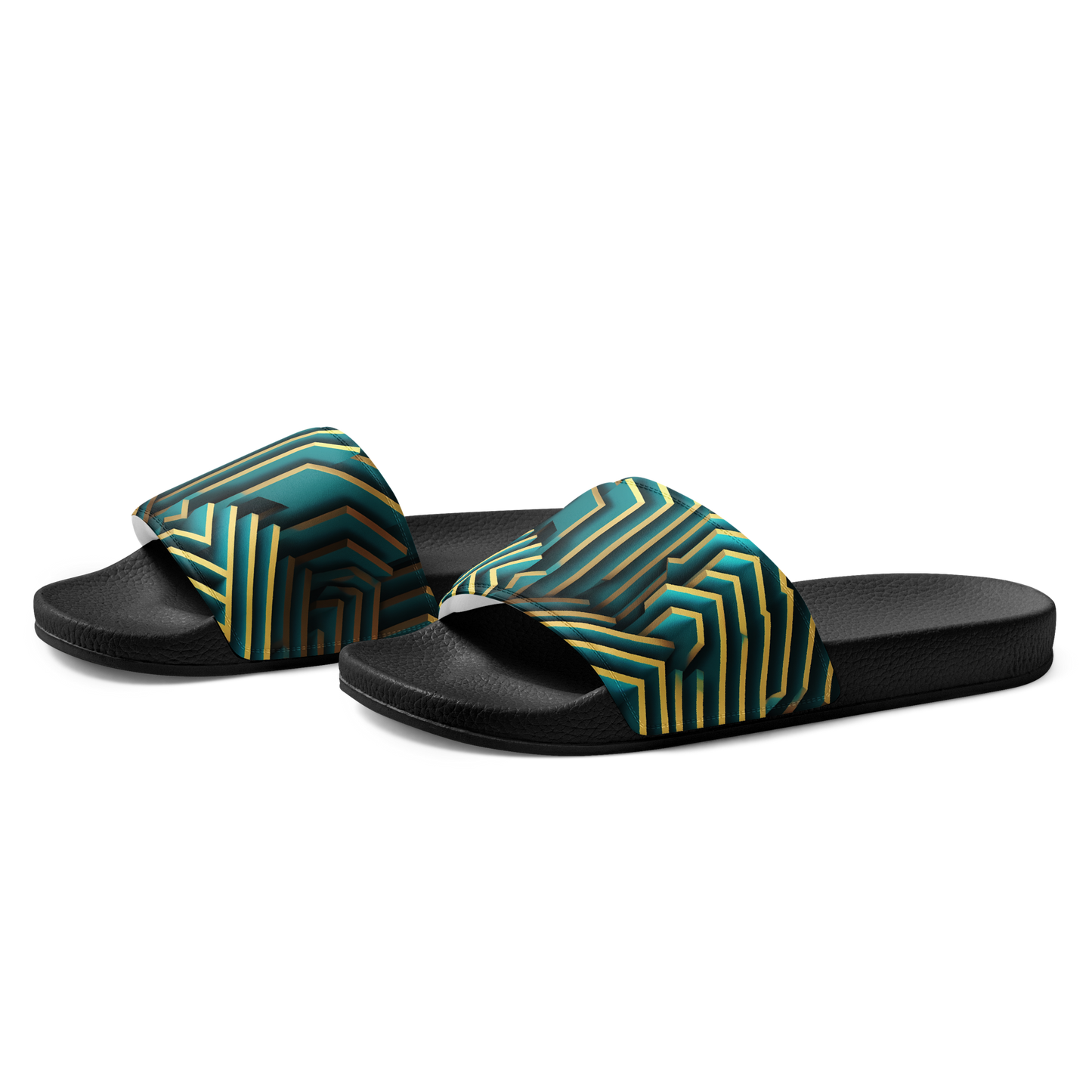 3D Maze Illusion | 3D Patterns | Women's Slides - #5