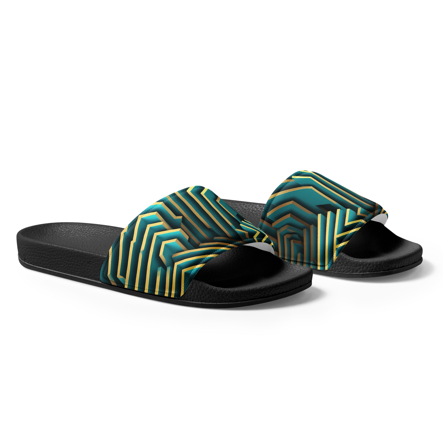 3D Maze Illusion | 3D Patterns | Women's Slides - #5