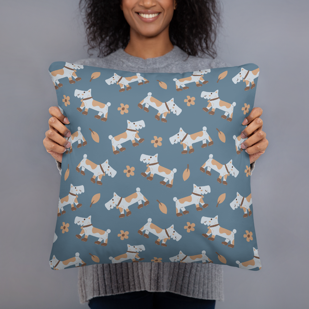 Cozy Dogs | Seamless Patterns | All-Over Print Basic Pillow - #2