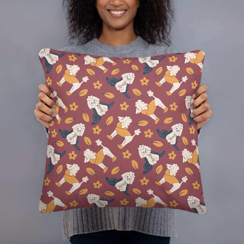 Cozy Dogs | Seamless Patterns | All-Over Print Basic Pillow - #9