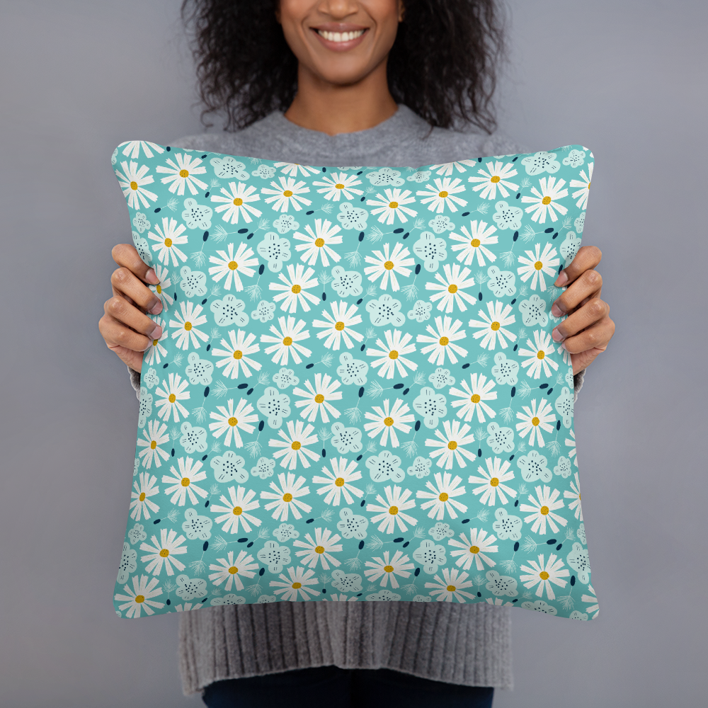 Scandinavian Spring Floral | Seamless Patterns | All-Over Print Basic Pillow - #10