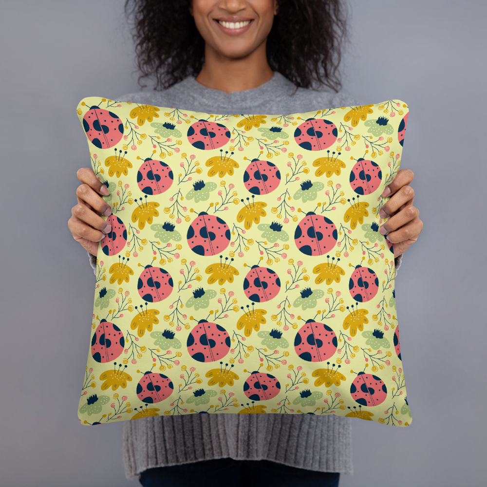 Scandinavian Spring Floral | Seamless Patterns | All-Over Print Basic Pillow - #9