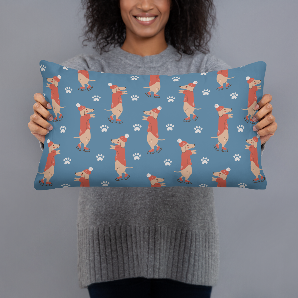 Cozy Dogs | Seamless Patterns | All-Over Print Basic Pillow - #6