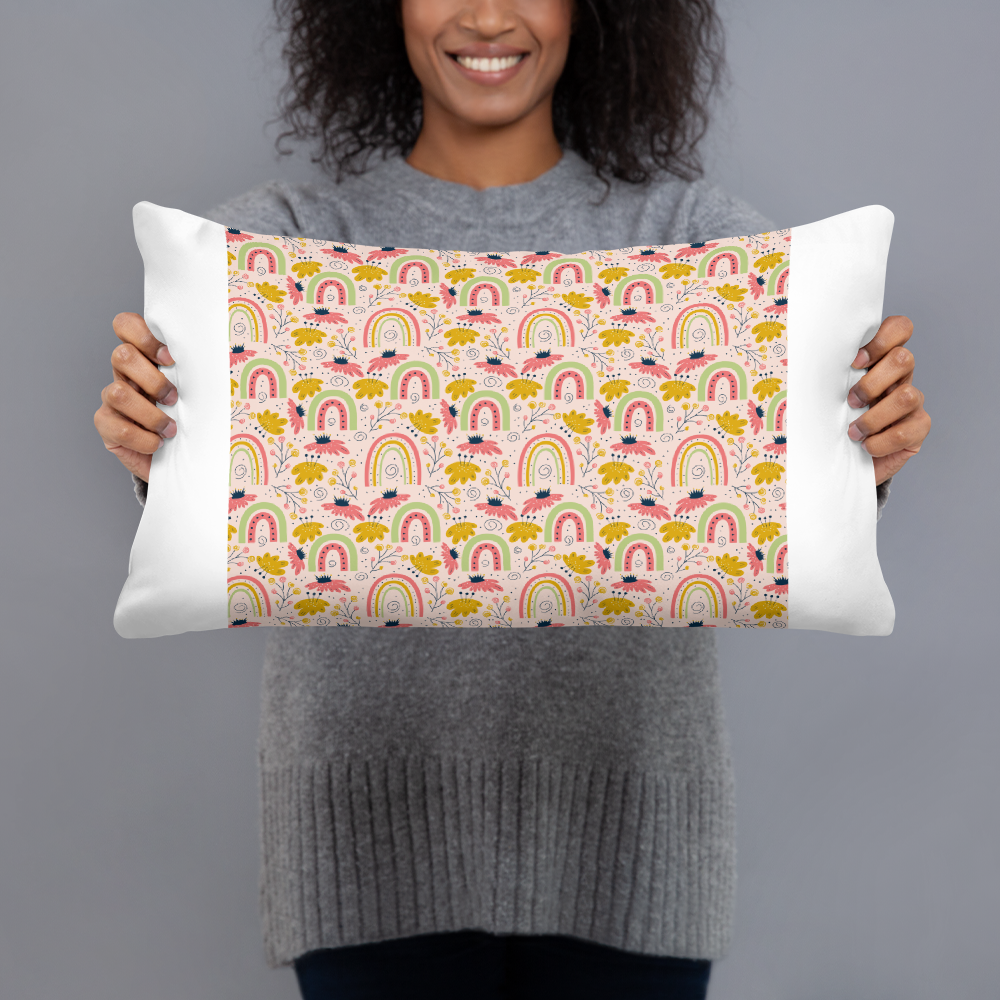 Scandinavian Spring Floral | Seamless Patterns | All-Over Print Basic Pillow - #7