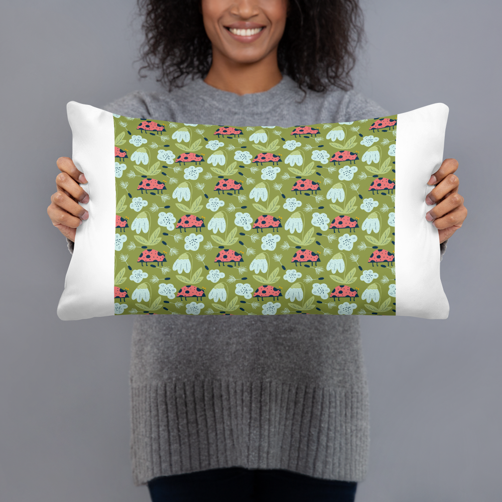 Scandinavian Spring Floral | Seamless Patterns | All-Over Print Basic Pillow - #5