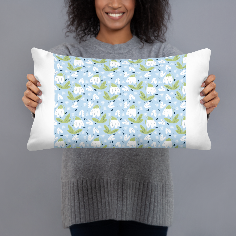 Scandinavian Spring Floral | Seamless Patterns | All-Over Print Basic Pillow - #3