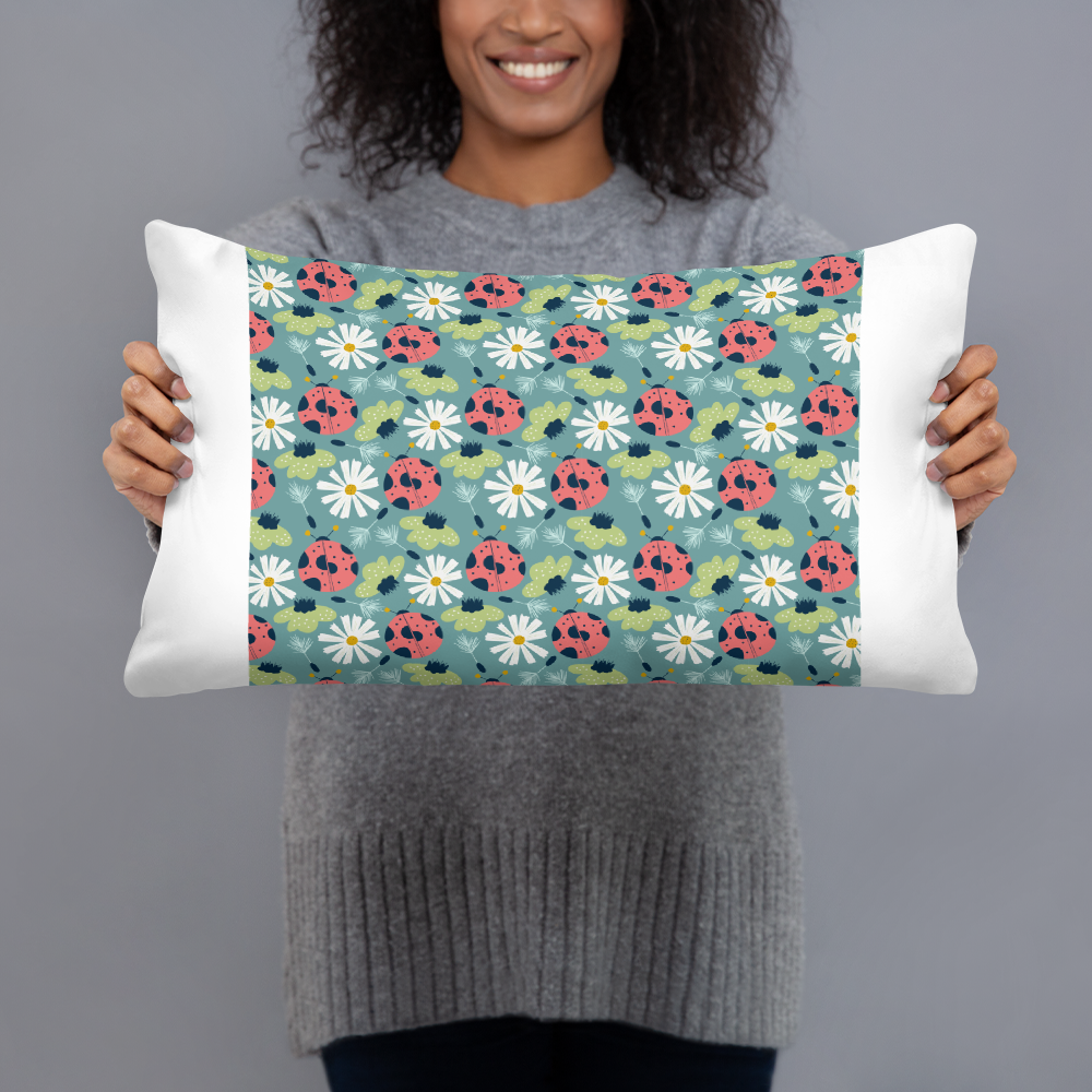 Scandinavian Spring Floral | Seamless Patterns | All-Over Print Basic Pillow - #2