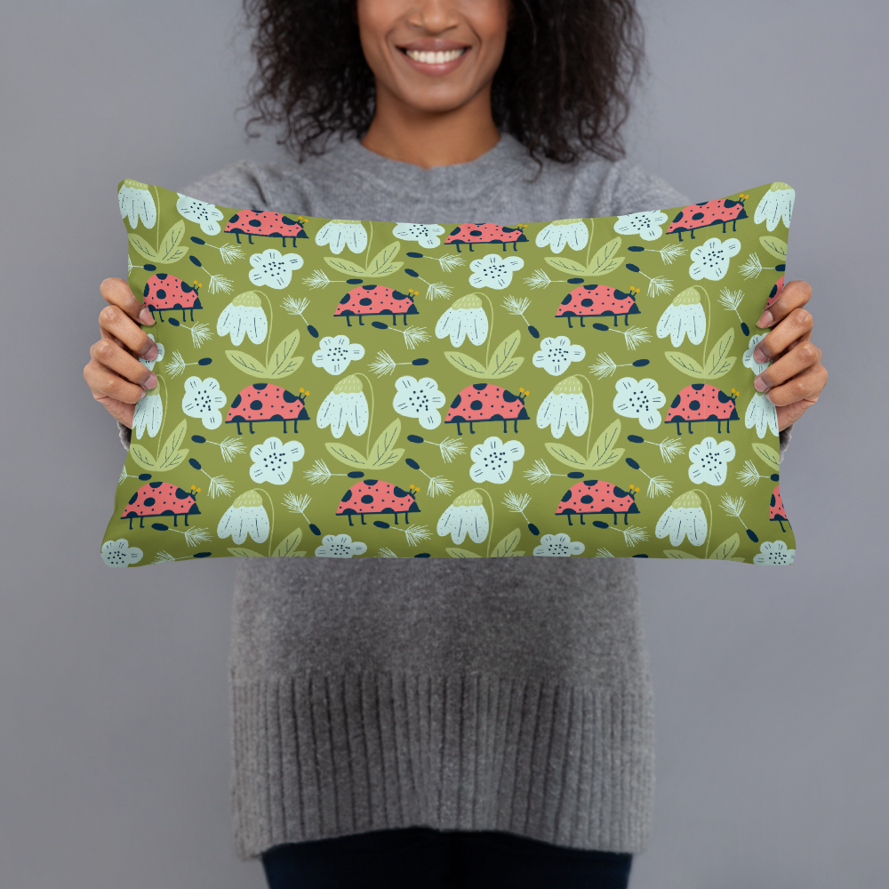 Scandinavian Spring Floral | Seamless Patterns | All-Over Print Basic Pillow - #5