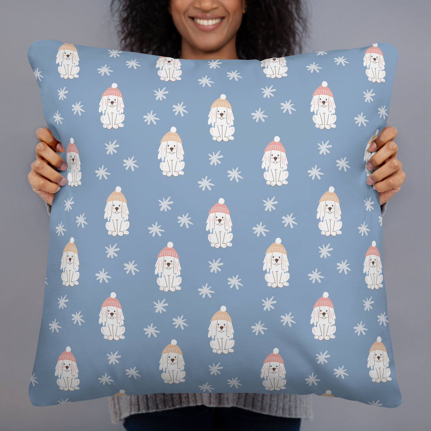 Cozy Dogs | Seamless Patterns | All-Over Print Basic Pillow - #3