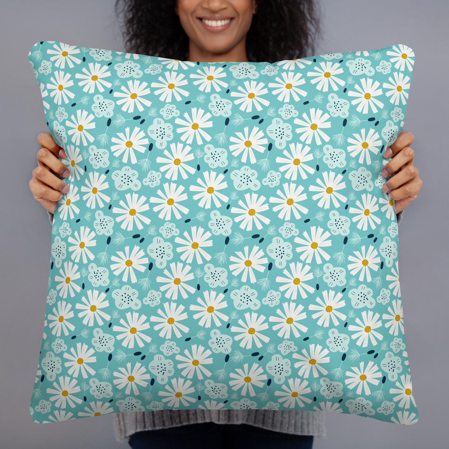 Scandinavian Spring Floral | Seamless Patterns | All-Over Print Basic Pillow - #10