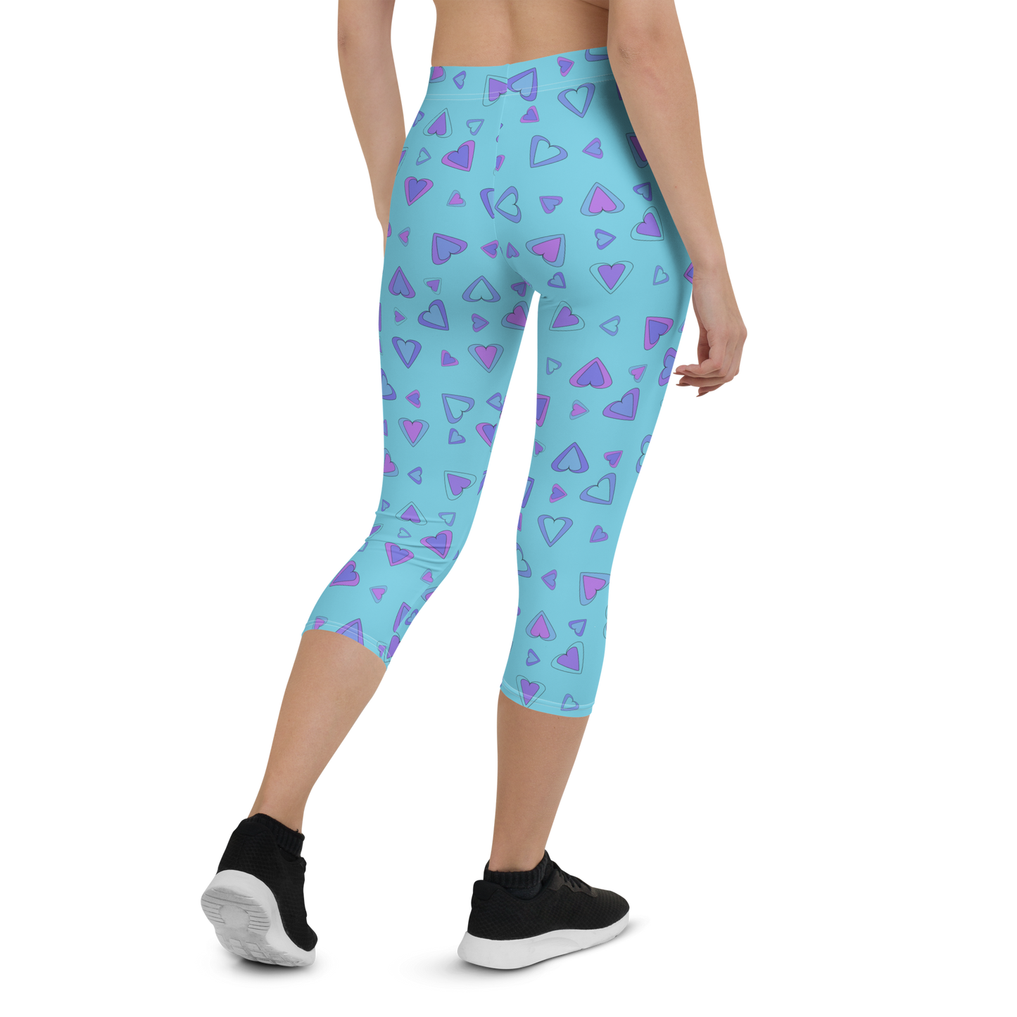 Rainbow Of Hearts | Batch 01 | Seamless Patterns | All-Over Print Capri Leggings - #9