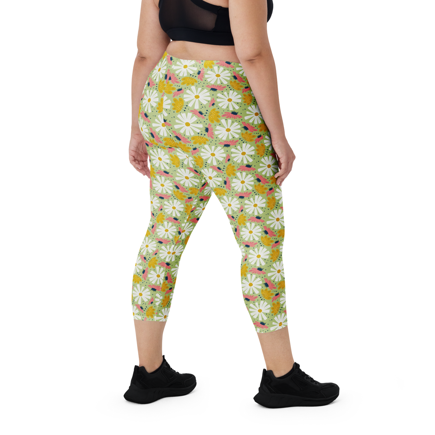 Scandinavian Spring Floral | Seamless Patterns | All-Over Print Capri Leggings - #4