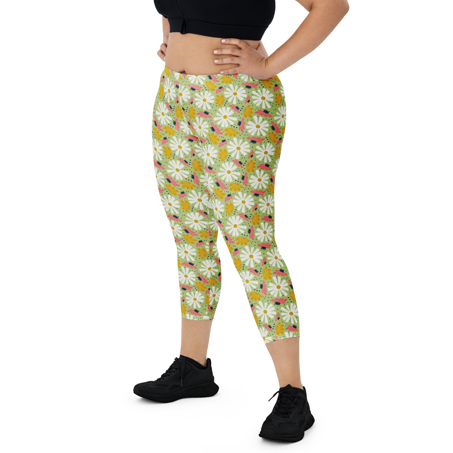 Scandinavian Spring Floral | Seamless Patterns | All-Over Print Capri Leggings - #4