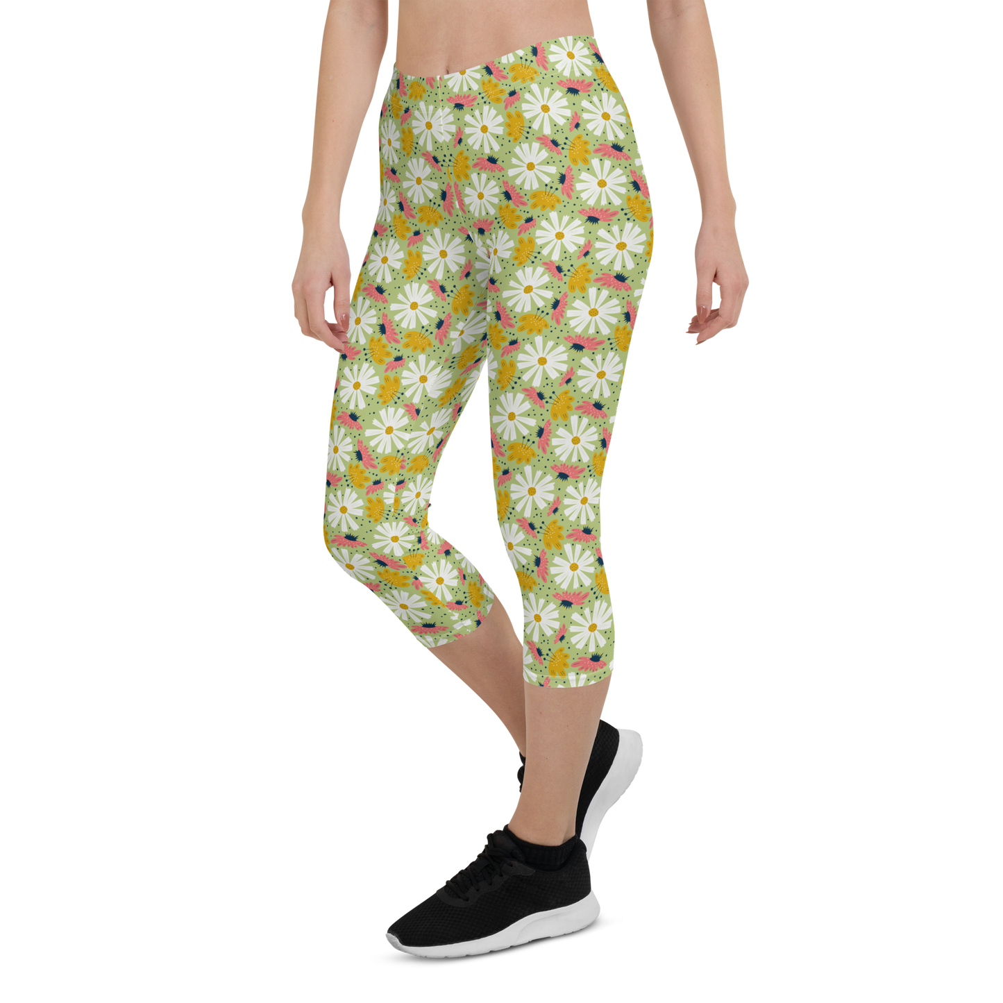 Scandinavian Spring Floral | Seamless Patterns | All-Over Print Capri Leggings - #4