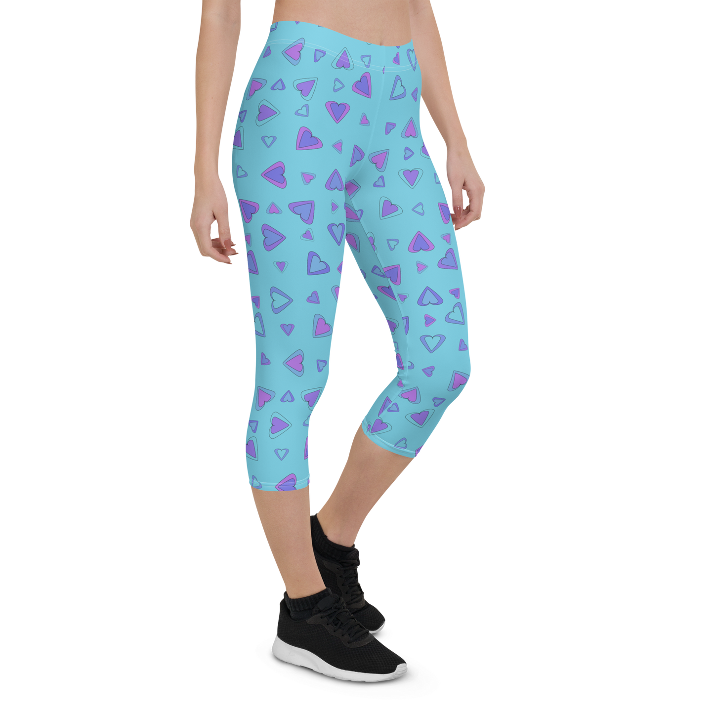 Rainbow Of Hearts | Batch 01 | Seamless Patterns | All-Over Print Capri Leggings - #9