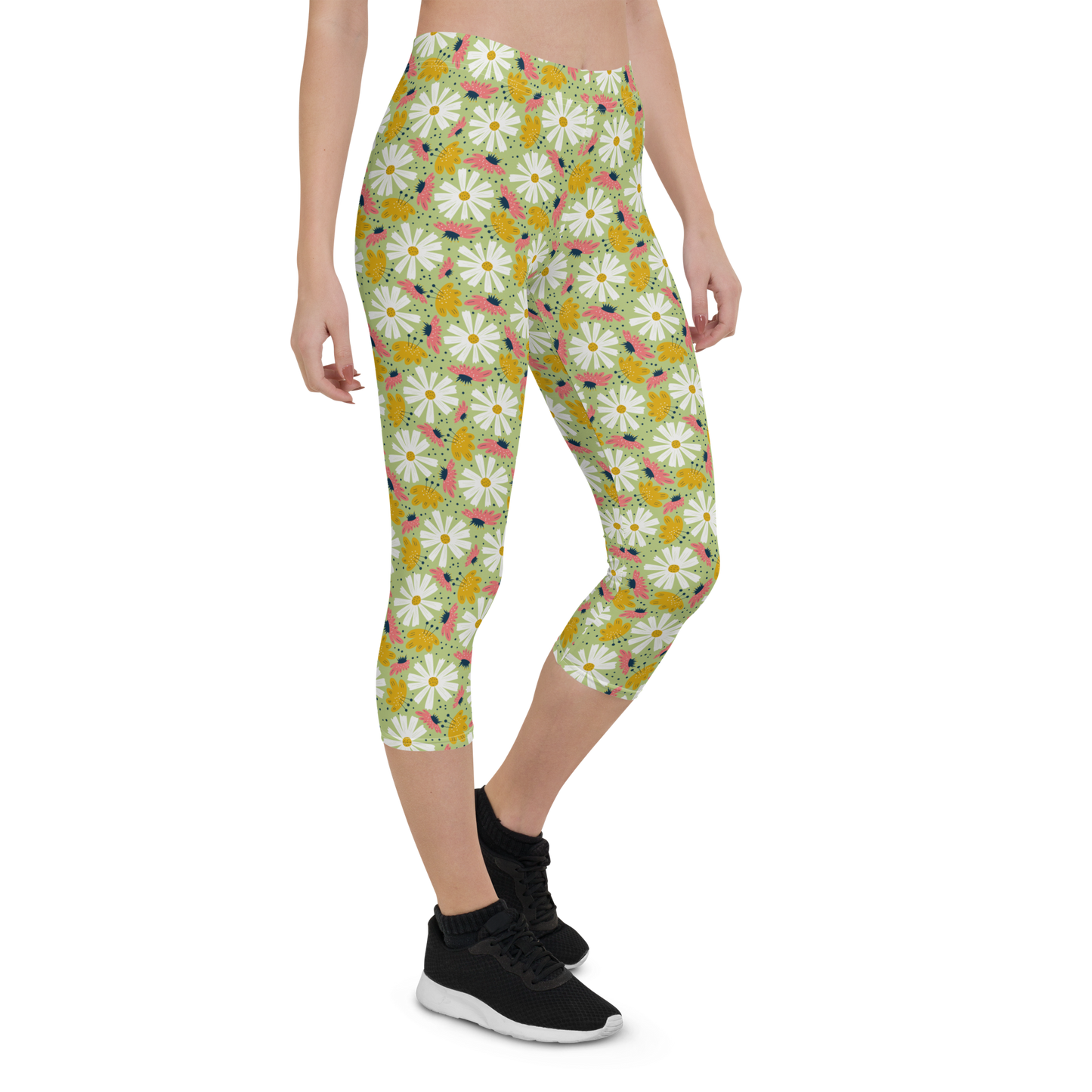 Scandinavian Spring Floral | Seamless Patterns | All-Over Print Capri Leggings - #4