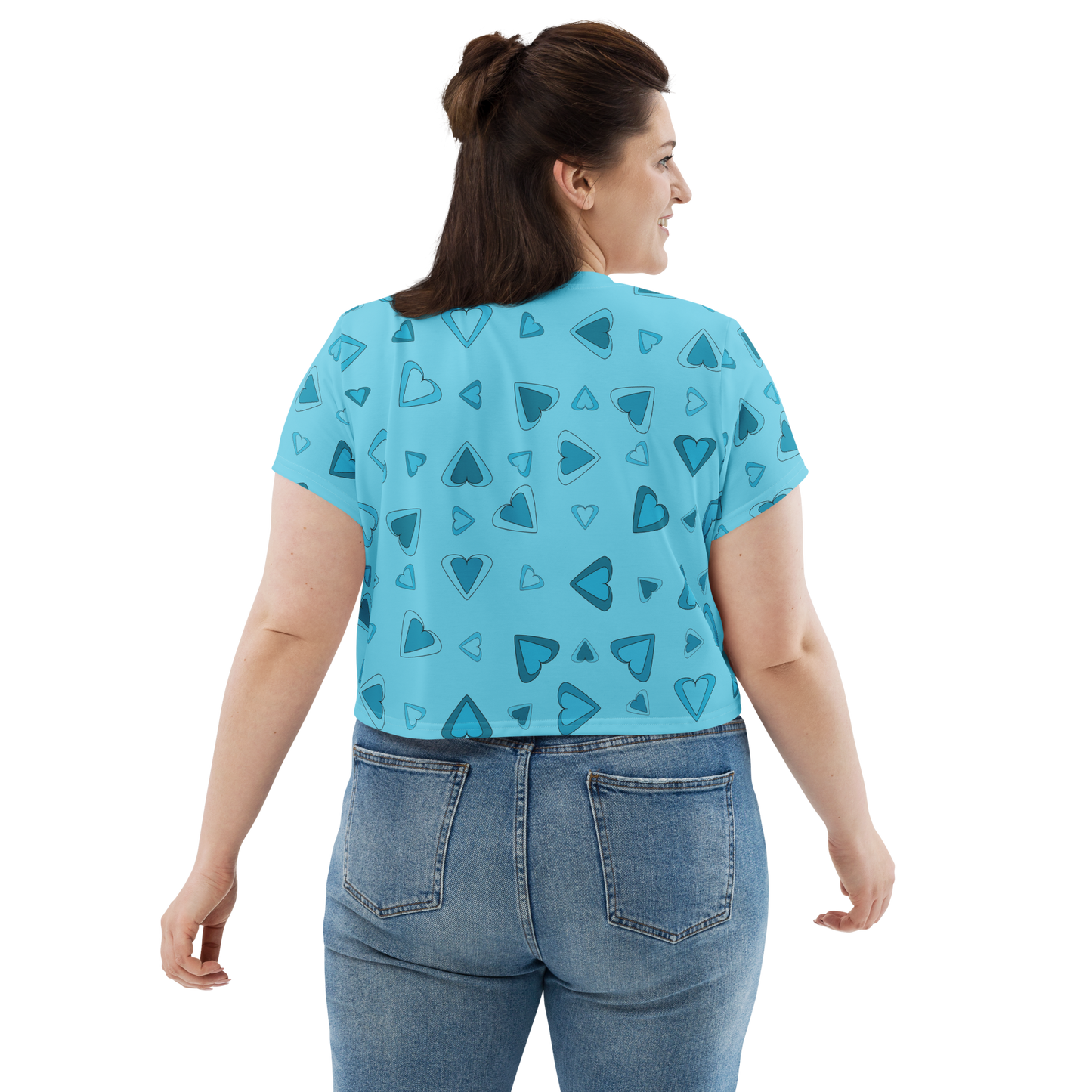 Rainbow Of Hearts | Batch 01 | Seamless Patterns | All-Over Print Crop Tee - #4