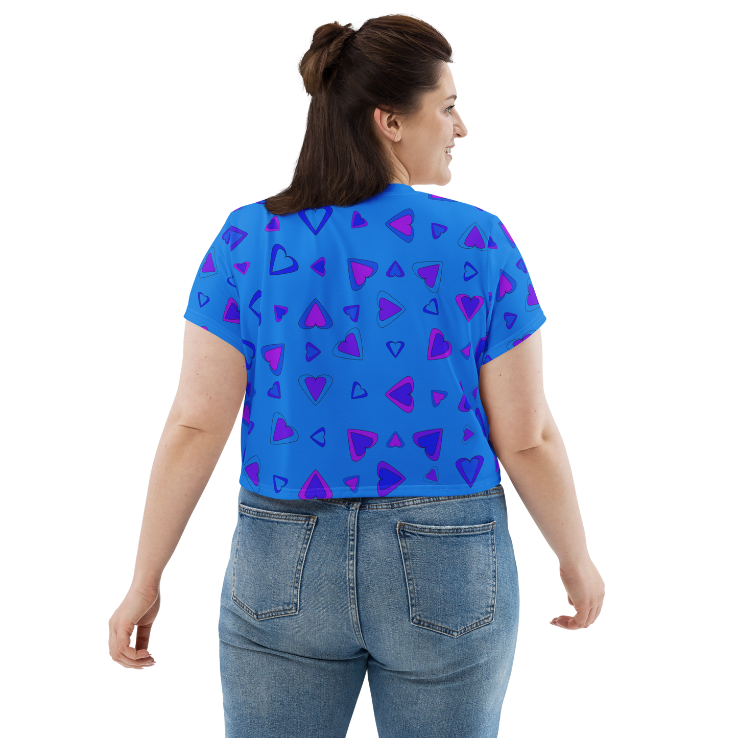 Rainbow Of Hearts | Batch 01 | Seamless Patterns | All-Over Print Crop Tee - #10