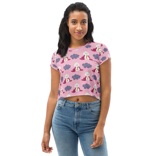 Cozy Dogs | Seamless Patterns | All-Over Print Crop Tee - #10