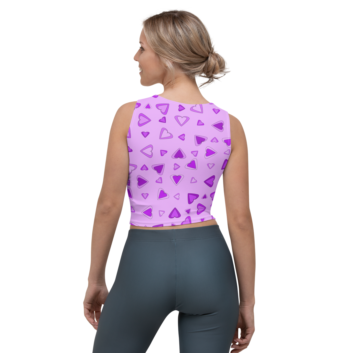 Rainbow Of Hearts | Batch 01 | Seamless Patterns | All-Over Print Crop Top - #3