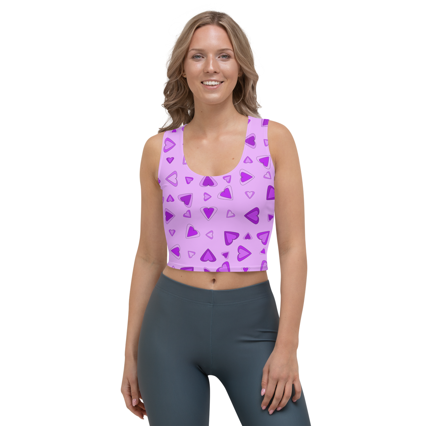 Rainbow Of Hearts | Batch 01 | Seamless Patterns | All-Over Print Crop Top - #3