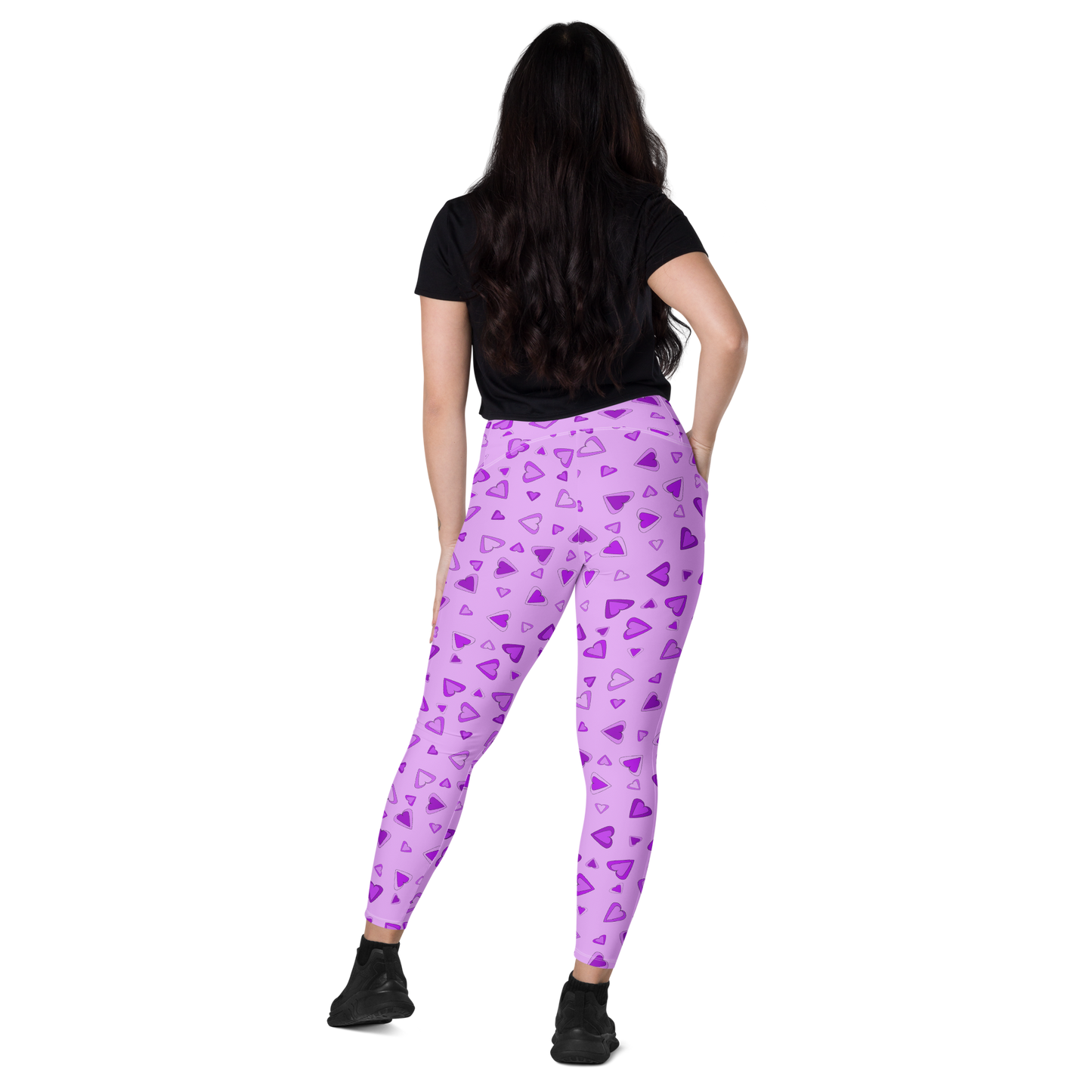 Rainbow Of Hearts | Batch 01 | Seamless Patterns | All-Over Print Crossover Leggings with Pockets - #3