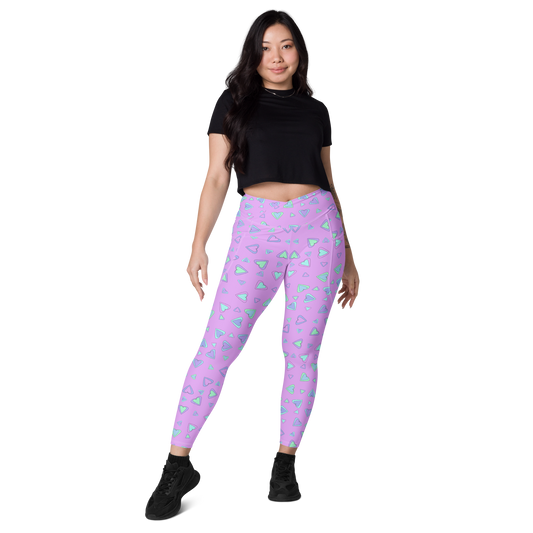 Rainbow Of Hearts | Batch 01 | Seamless Patterns | All-Over Print Crossover Leggings with Pockets - #5