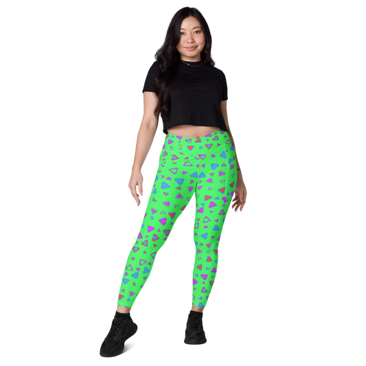 Rainbow Of Hearts | Batch 01 | Seamless Patterns | All-Over Print Crossover Leggings with Pockets - #7