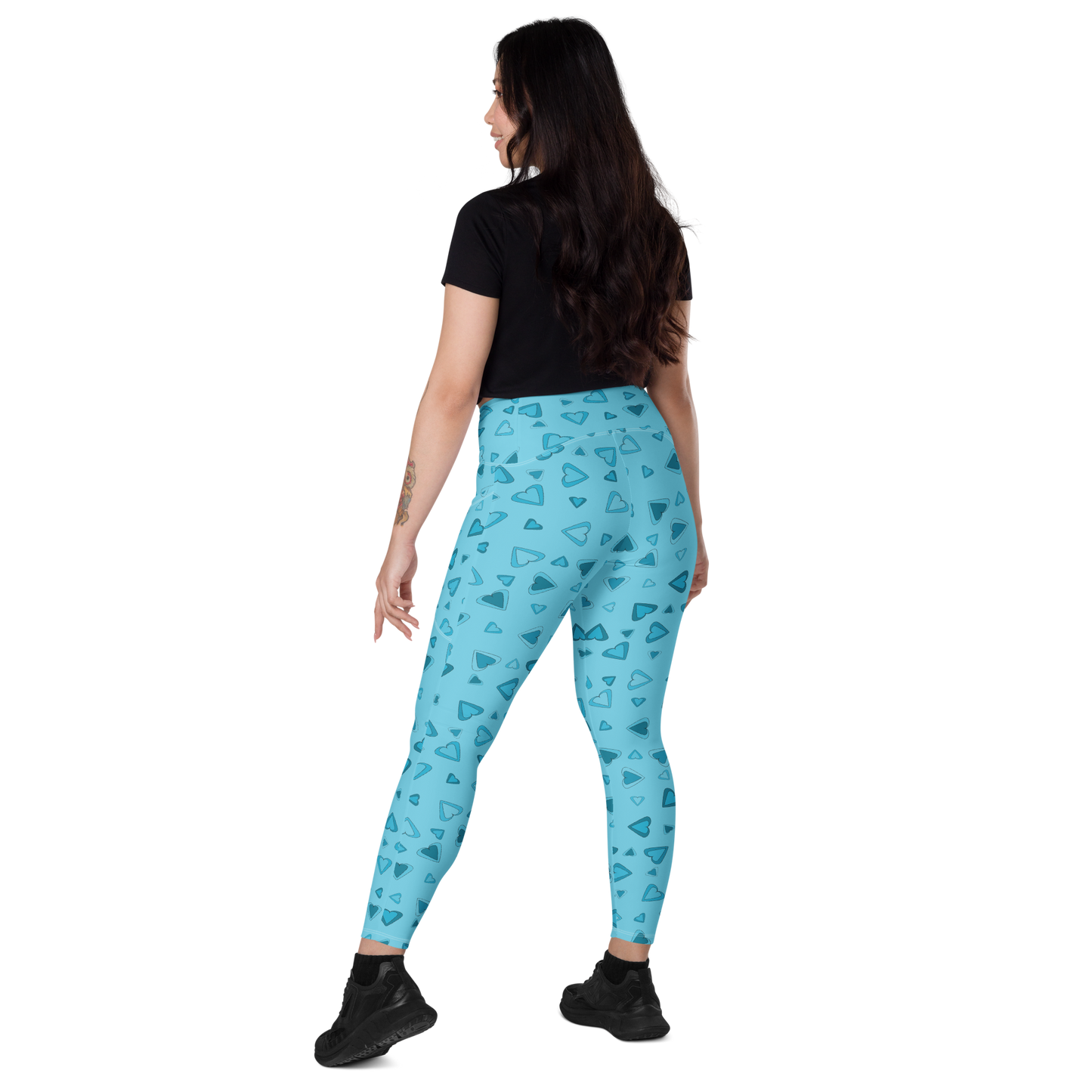 Rainbow Of Hearts | Batch 01 | Seamless Patterns | All-Over Print Crossover Leggings with Pockets - #4