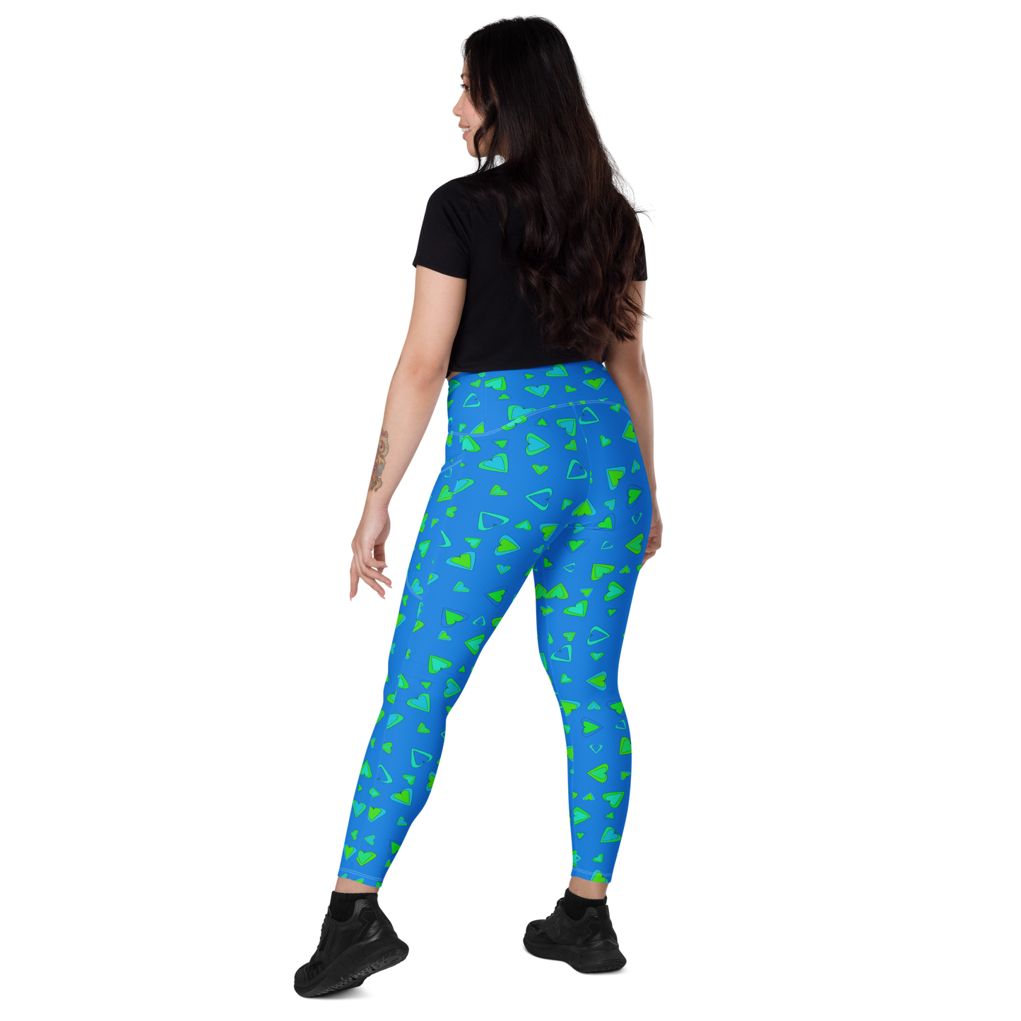 Rainbow Of Hearts | Batch 01 | Seamless Patterns | All-Over Print Crossover Leggings with Pockets - #6