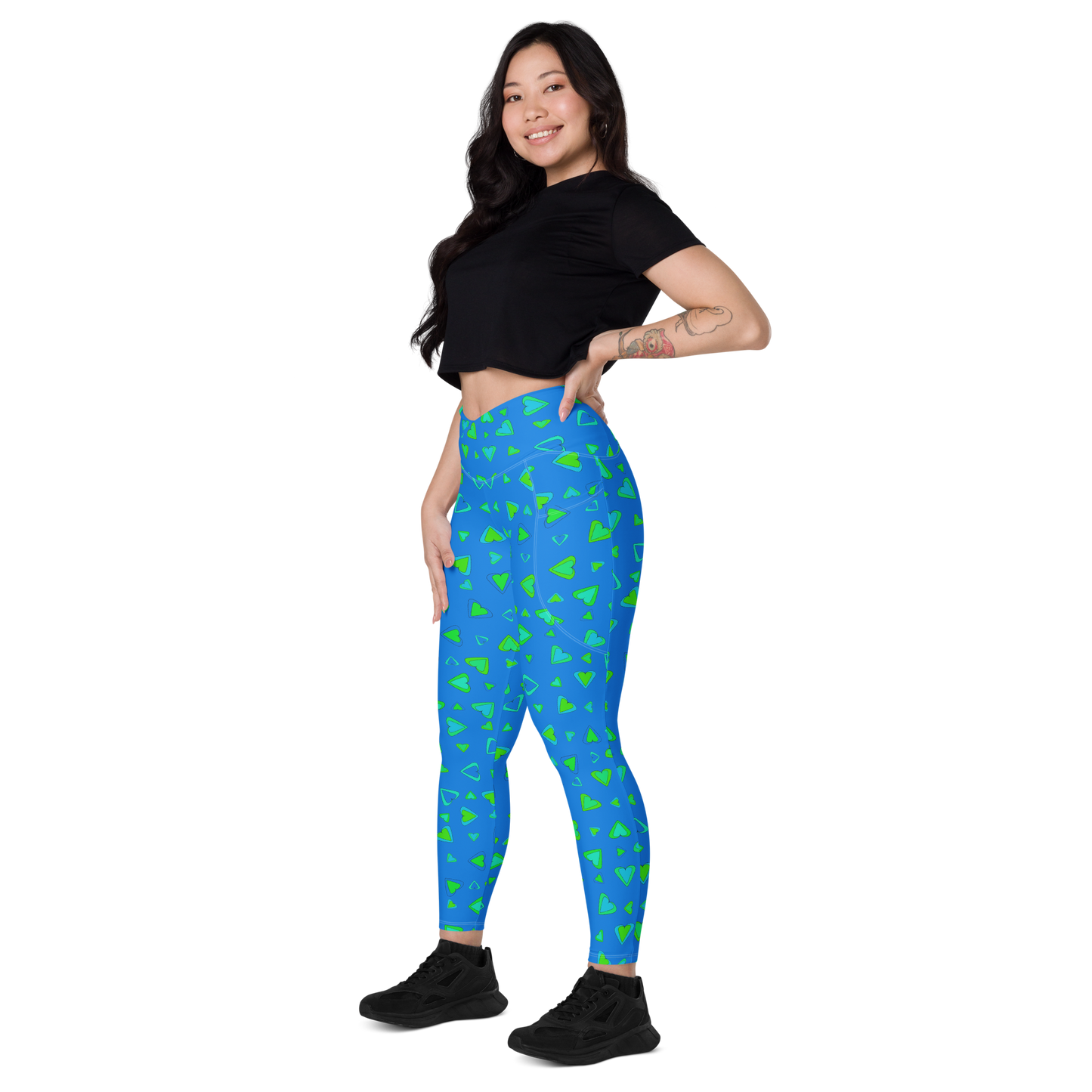 Rainbow Of Hearts | Batch 01 | Seamless Patterns | All-Over Print Crossover Leggings with Pockets - #6