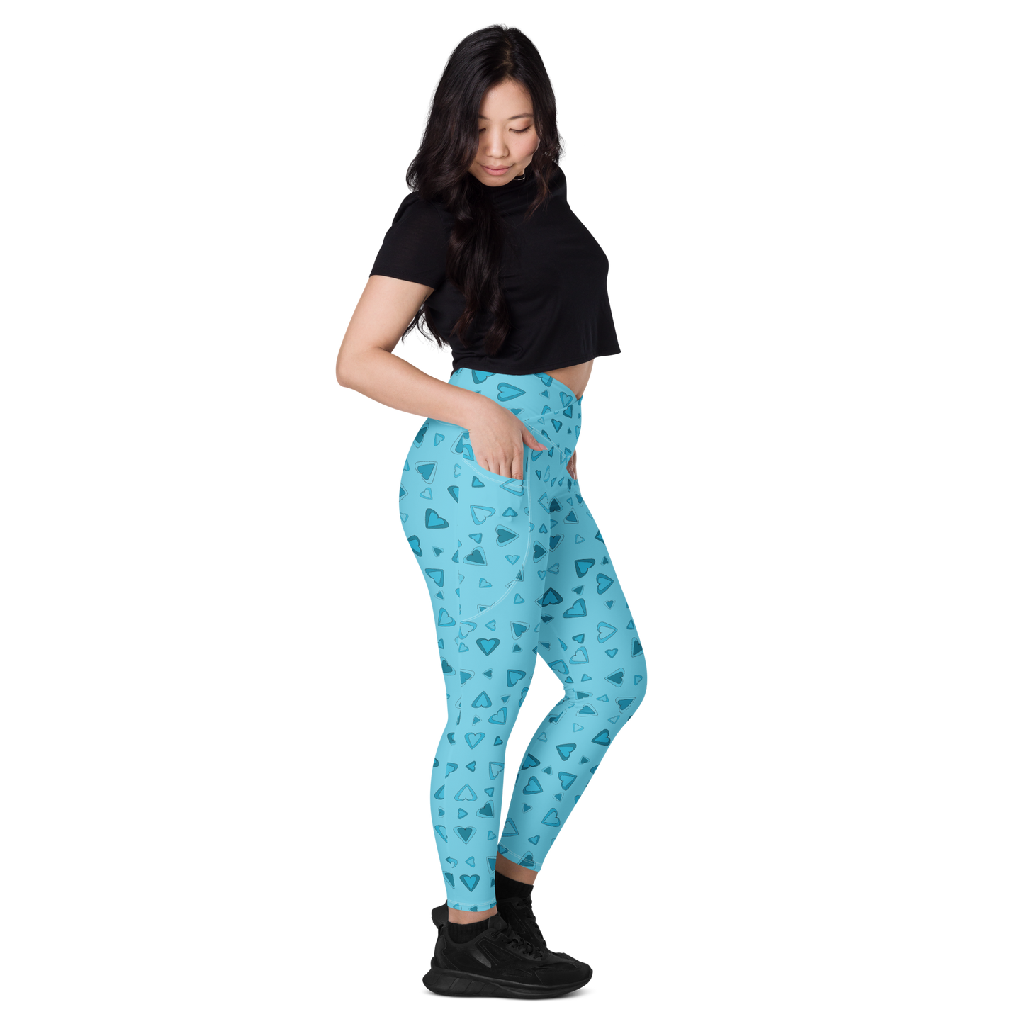 Rainbow Of Hearts | Batch 01 | Seamless Patterns | All-Over Print Crossover Leggings with Pockets - #4